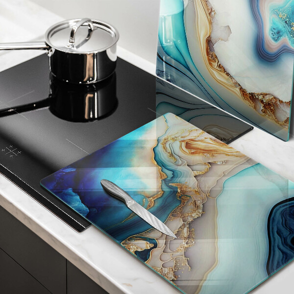 Glas Ceranfeldabdeckung Mehrfarbiger Marmor