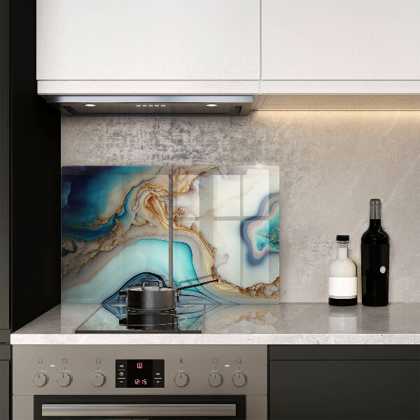 Glas Ceranfeldabdeckung Mehrfarbiger Marmor