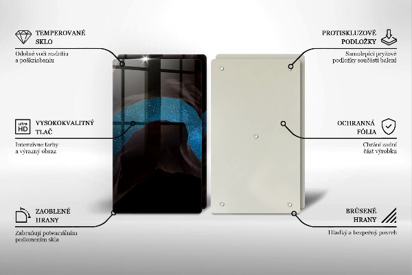 Glas Ceranfeldabdeckung Sternenklarer Himmel