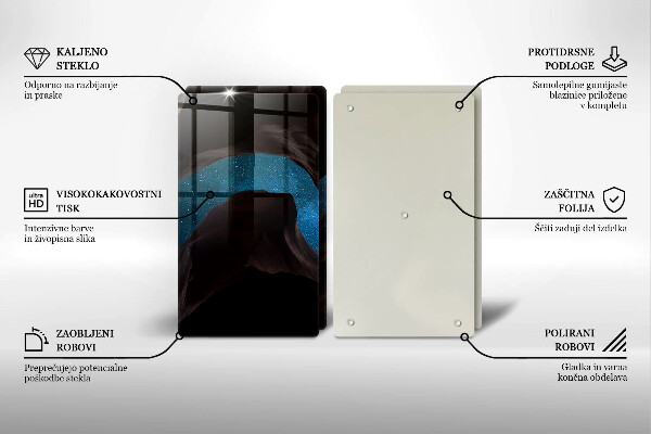 Glas Ceranfeldabdeckung Sternenklarer Himmel