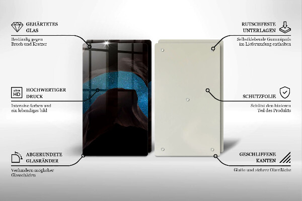 Glas Ceranfeldabdeckung Sternenklarer Himmel