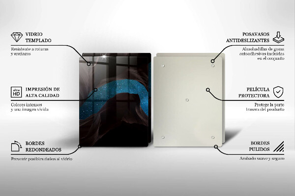 Glas Ceranfeldabdeckung Sternenklarer Himmel