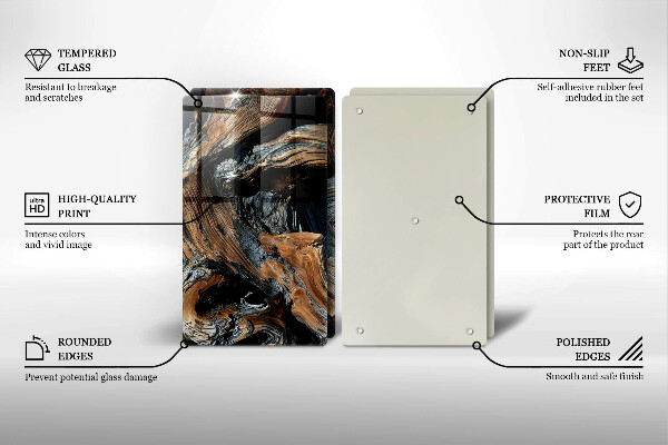 Glas Ceranfeldabdeckung Abstraktes Muster