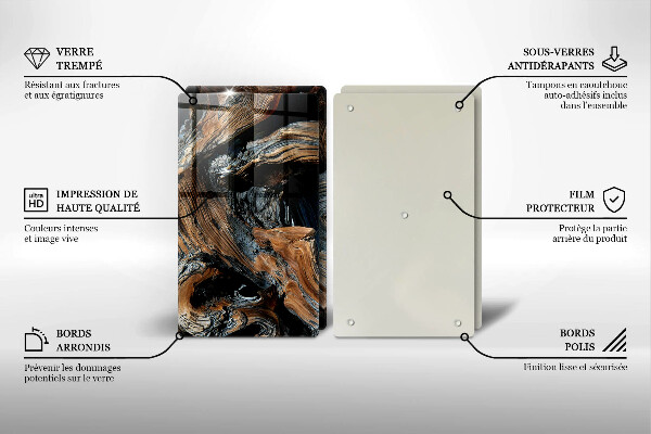 Glas Ceranfeldabdeckung Abstraktes Muster