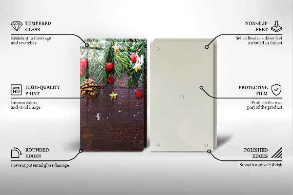 Glas Ceranfeldabdeckung Weihnachtsdekoration