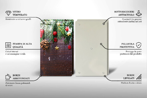 Glas Ceranfeldabdeckung Weihnachtsdekoration