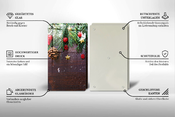 Glas Ceranfeldabdeckung Weihnachtsdekoration