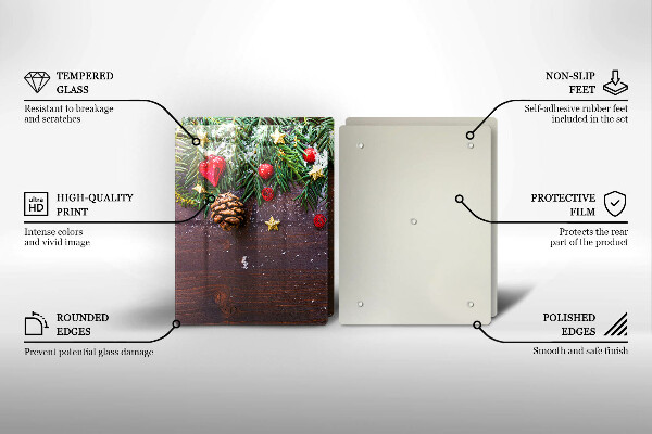 Glas Ceranfeldabdeckung Weihnachtsdekoration