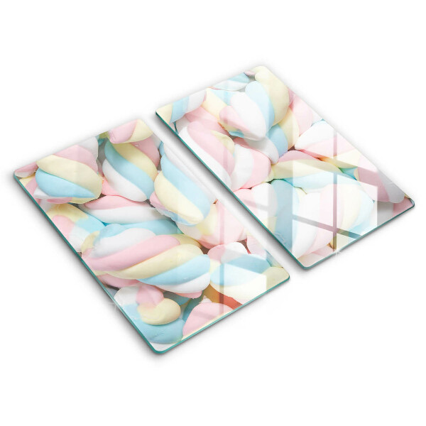 Glas Ceranfeldabdeckung Bunte Marshmallows