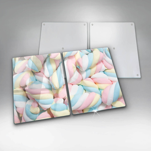 Glas Ceranfeldabdeckung Bunte Marshmallows