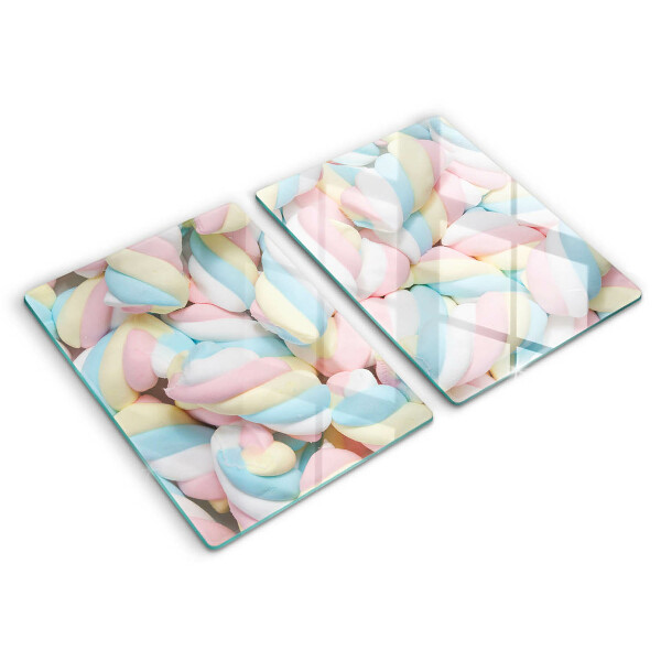 Glas Ceranfeldabdeckung Bunte Marshmallows