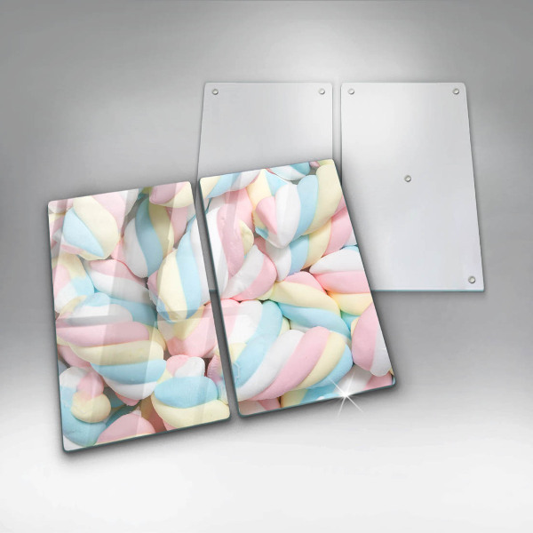 Glas Ceranfeldabdeckung Bunte Marshmallows