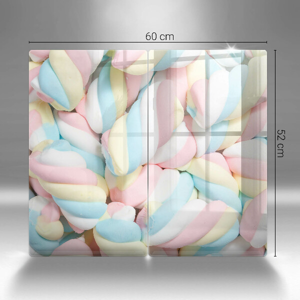 Glas Ceranfeldabdeckung Bunte Marshmallows