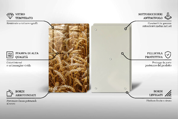 Glas Ceranfeldabdeckung Getreidefeld