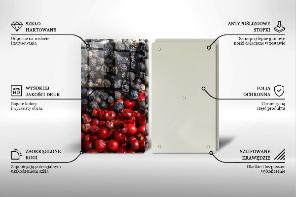 Glas Ceranfeldabdeckung Schwarzer Pfeffer