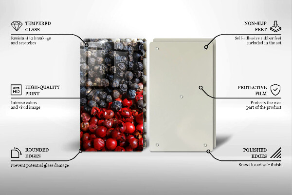 Glas Ceranfeldabdeckung Schwarzer Pfeffer