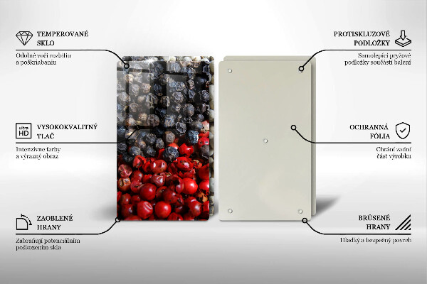 Glas Ceranfeldabdeckung Schwarzer Pfeffer