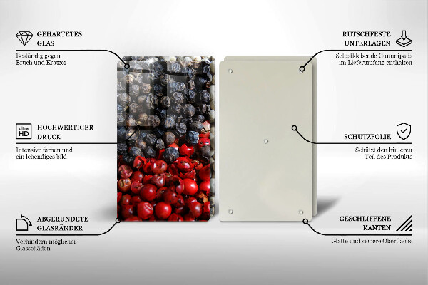 Glas Ceranfeldabdeckung Schwarzer Pfeffer