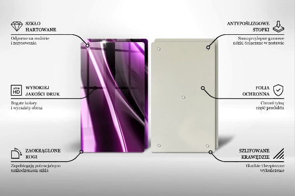 Glas Ceranfeldabdeckung Lila Abstraktion