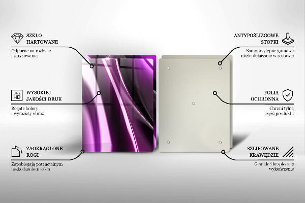 Glas Ceranfeldabdeckung Lila Abstraktion