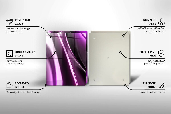 Glas Ceranfeldabdeckung Lila Abstraktion