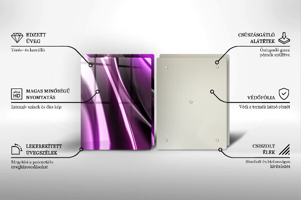 Glas Ceranfeldabdeckung Lila Abstraktion