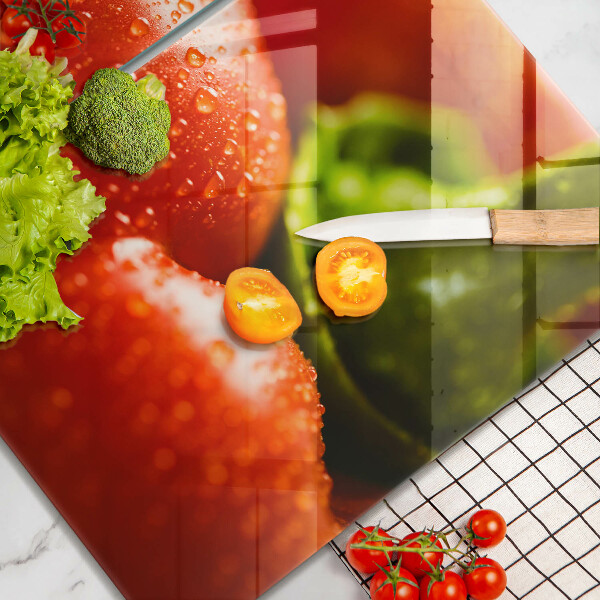 Glas Ceranfeldabdeckung Rote Paprika