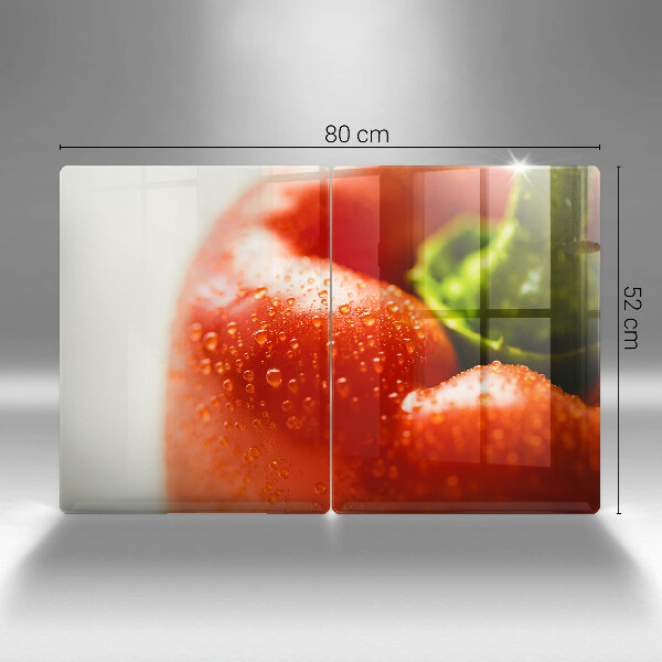 Glas Ceranfeldabdeckung Rote Paprika