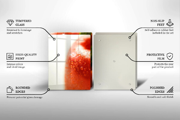 Glas Ceranfeldabdeckung Rote Paprika