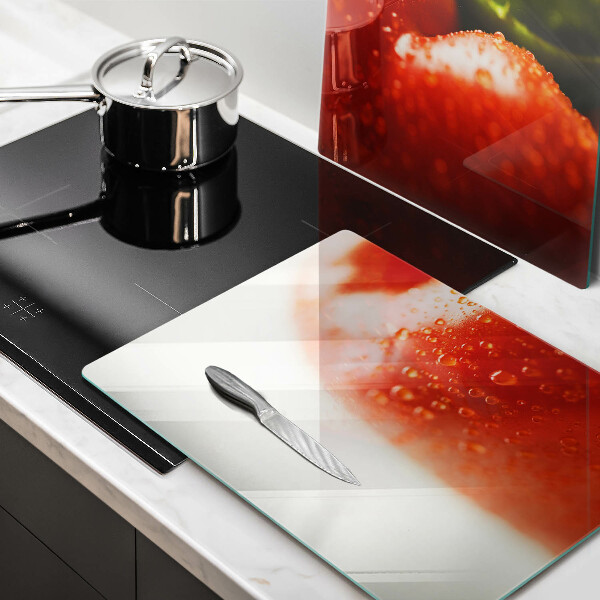 Glas Ceranfeldabdeckung Rote Paprika