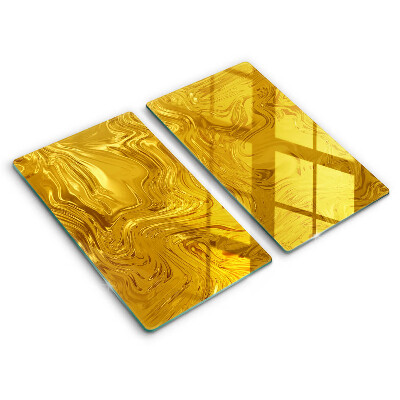 Glas Ceranfeldabdeckung Goldtextur