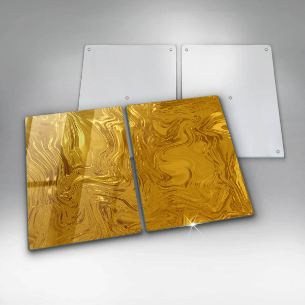 Glas Ceranfeldabdeckung Goldtextur