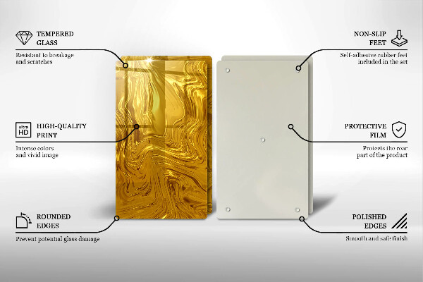 Glas Ceranfeldabdeckung Goldtextur