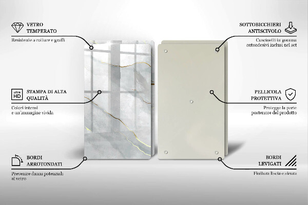 Glas Ceranfeldabdeckung Steinstruktur
