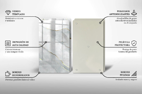 Glas Ceranfeldabdeckung Steinstruktur