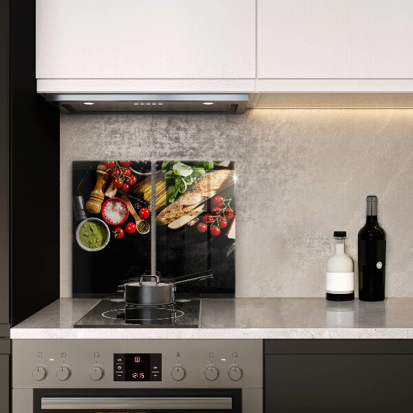 Glas Ceranfeldabdeckung Italienische Zutaten und Gewürze