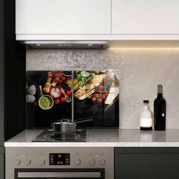 Glas Ceranfeldabdeckung Italienische Zutaten und Gewürze