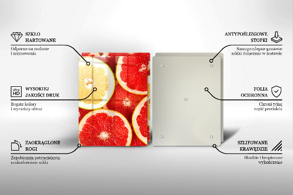 Glas Ceranfeldabdeckung Grapefruitscheiben