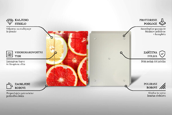 Glas Ceranfeldabdeckung Grapefruitscheiben
