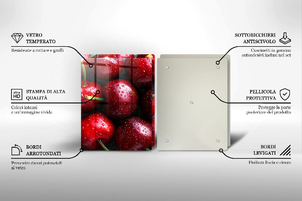 Glas Ceranfeldabdeckung Nahaufnahme von Kirschen