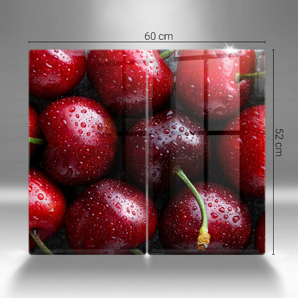 Glas Ceranfeldabdeckung Nahaufnahme von Kirschen