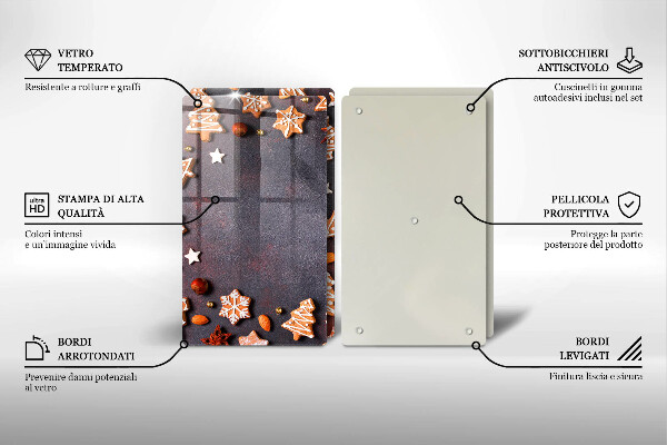 Glas Ceranfeldabdeckung Lebkuchenweihnachten