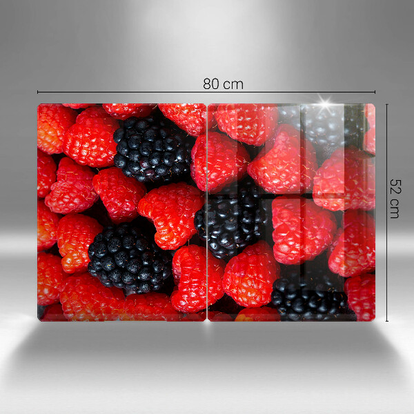 Glas Ceranfeldabdeckung Himbeeren und Brombeeren