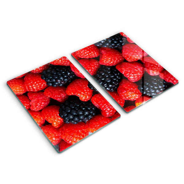 Glas Ceranfeldabdeckung Himbeeren und Brombeeren