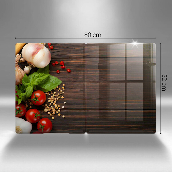 Glas Ceranfeldabdeckung Gemüse auf dem Tisch