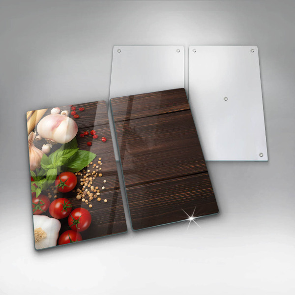 Glas Ceranfeldabdeckung Gemüse auf dem Tisch