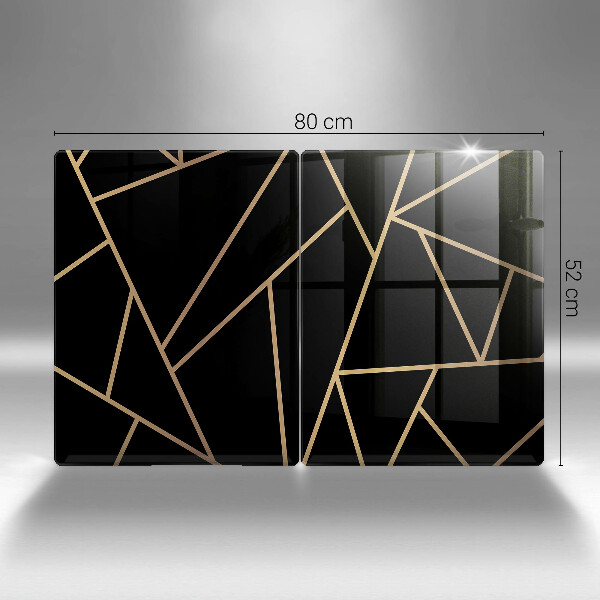 Glas Ceranfeldabdeckung Schwarze Abstraktion