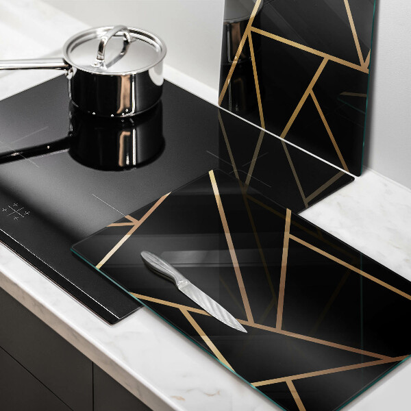 Glas Ceranfeldabdeckung Schwarze Abstraktion