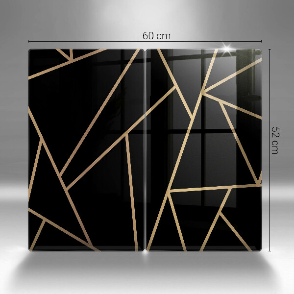 Glas Ceranfeldabdeckung Schwarze Abstraktion