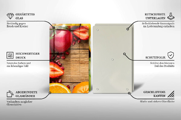 Glas Ceranfeldabdeckung Frisches Obst